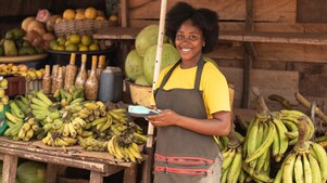 Women Selling fruits in a market