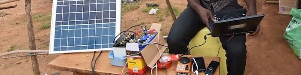Electricity by solar panels in Africa