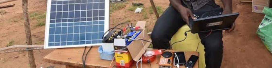 Electricity by solar panels in Africa
