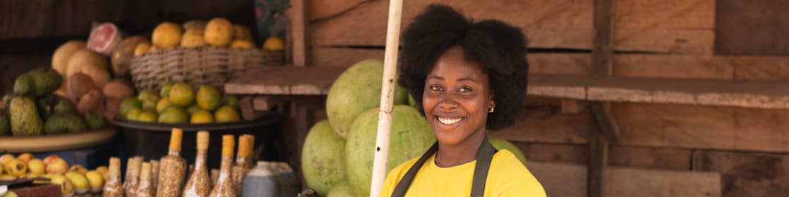 Women Selling fruits in a market