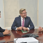 Wiebe and Lumos team discussing