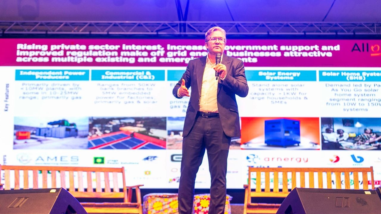 Dr. Wiebe Boer during his demo on “Nigeria’s off-grid energy revolution Challenges & opportunities at #TechpointInspired