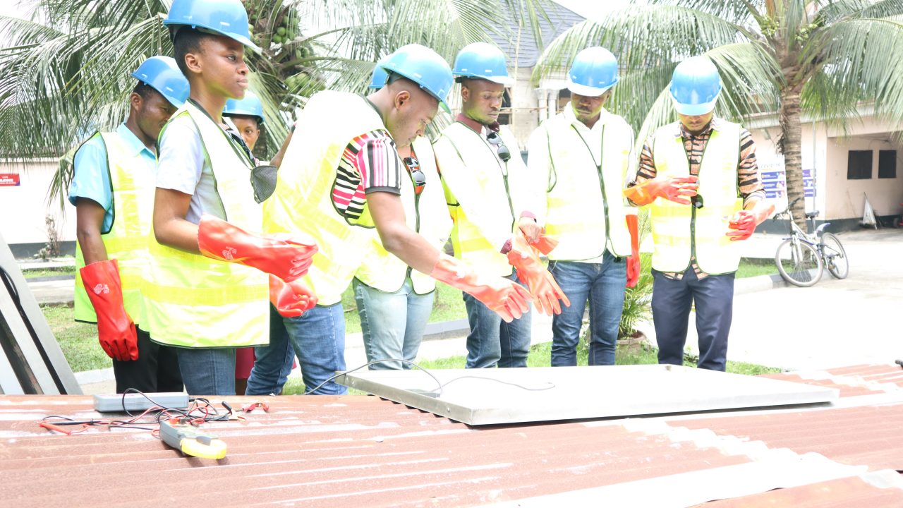 Trainees during their outdoor practical session