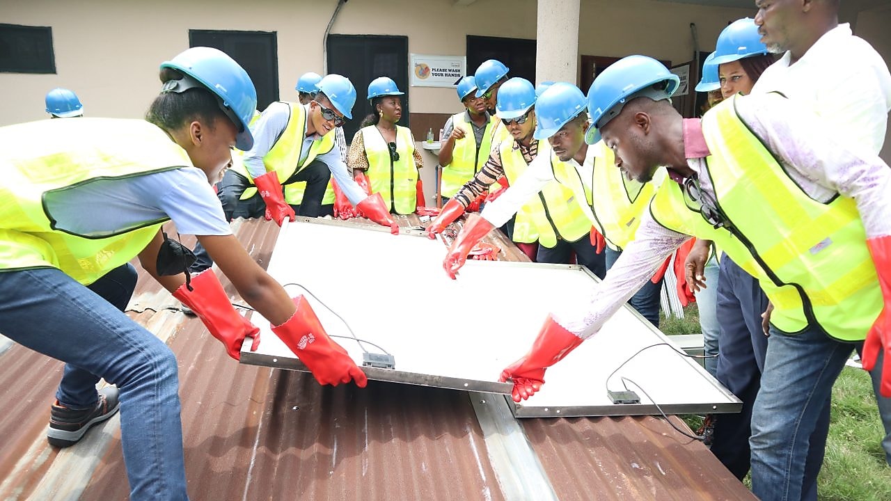 Trainees during their practical session 7