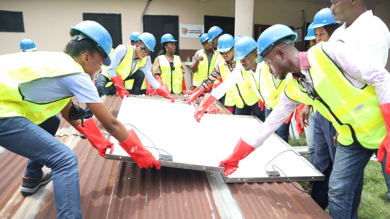 Trainees during their practical session 7