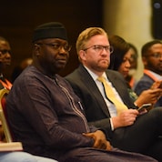 Listening to the conversation between Damilola Ogunbiyi, MD REA and Frank Aigbogun Publisher, BusinessDay