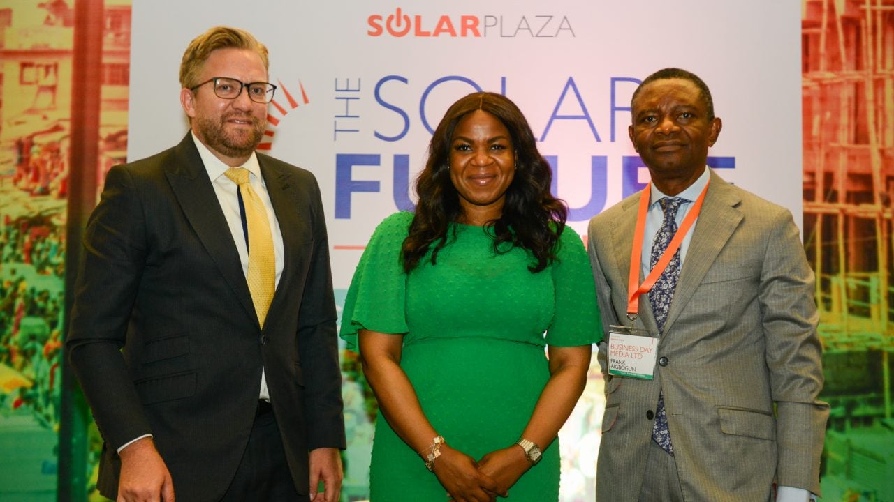 L R Wiebe Boer, Damilola Ogunbiyi and Frank Aigbogun