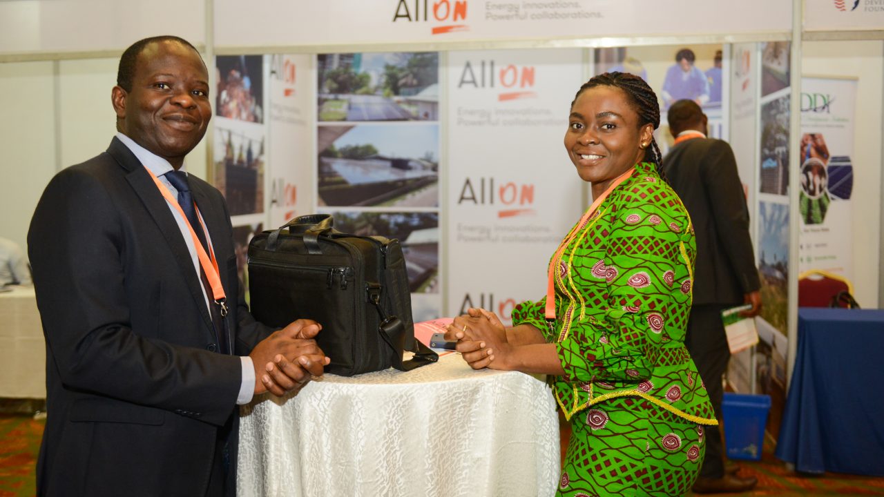 Attendees network at the event