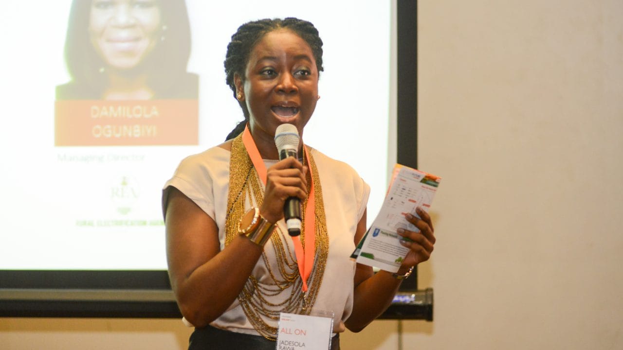 Jadesola Rawa hosting the Solar Future Conference Day 1