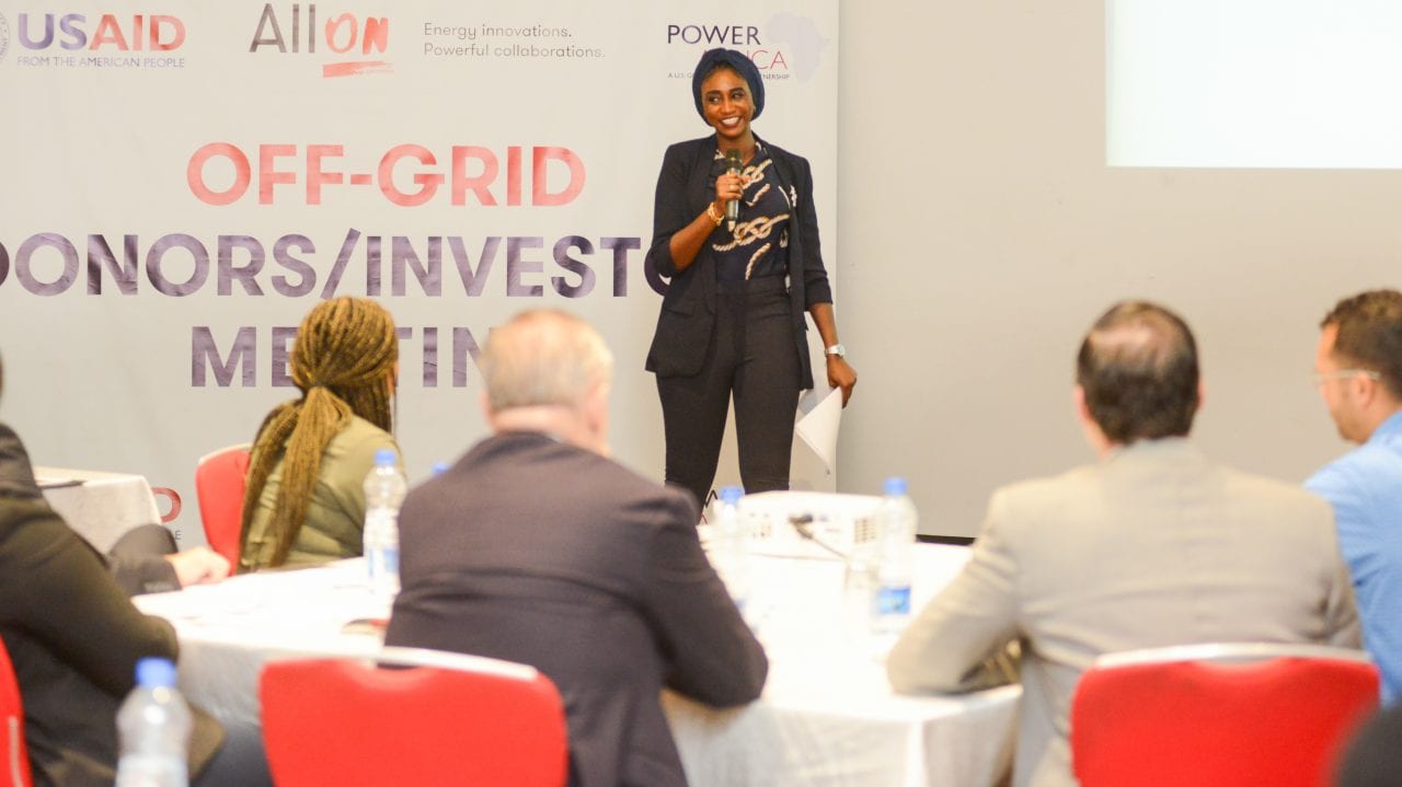 Aisha Abba Kyari making a presentation on the NSIA