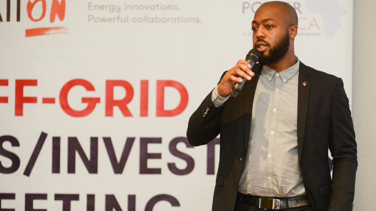 Uche Honnah giving his investor update at the event