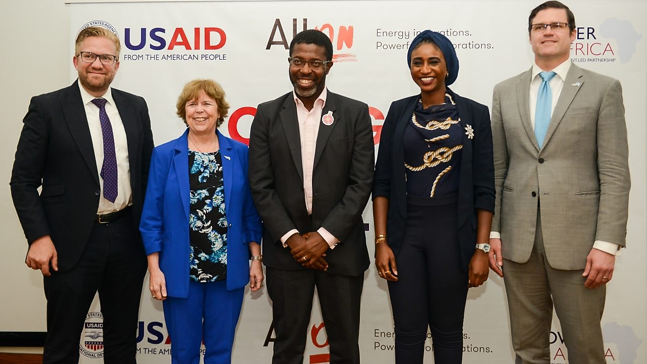 L-R- Wiebe Boer, Mary Worzla, Epibere Clarke,Aisha Abba Kyari, David Rogers