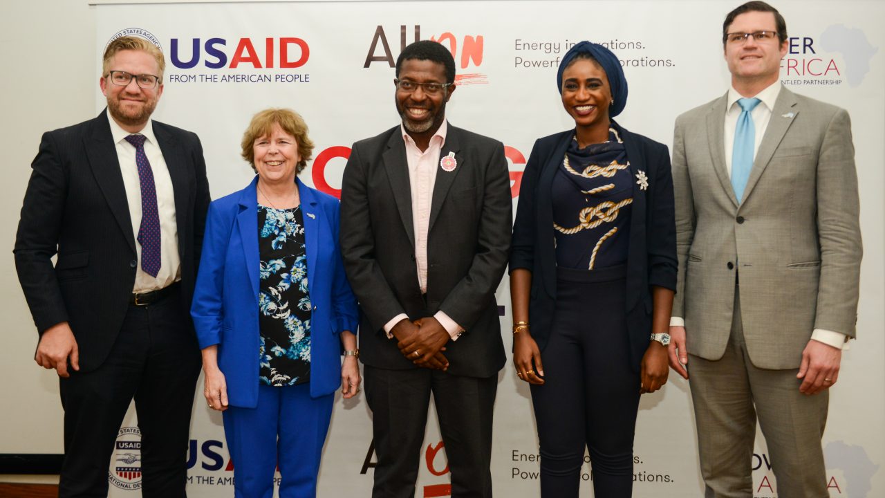 L-R- Wiebe Boer, Mary Worzla, Epibere Clarke,Aisha Abba Kyari, David Rogers