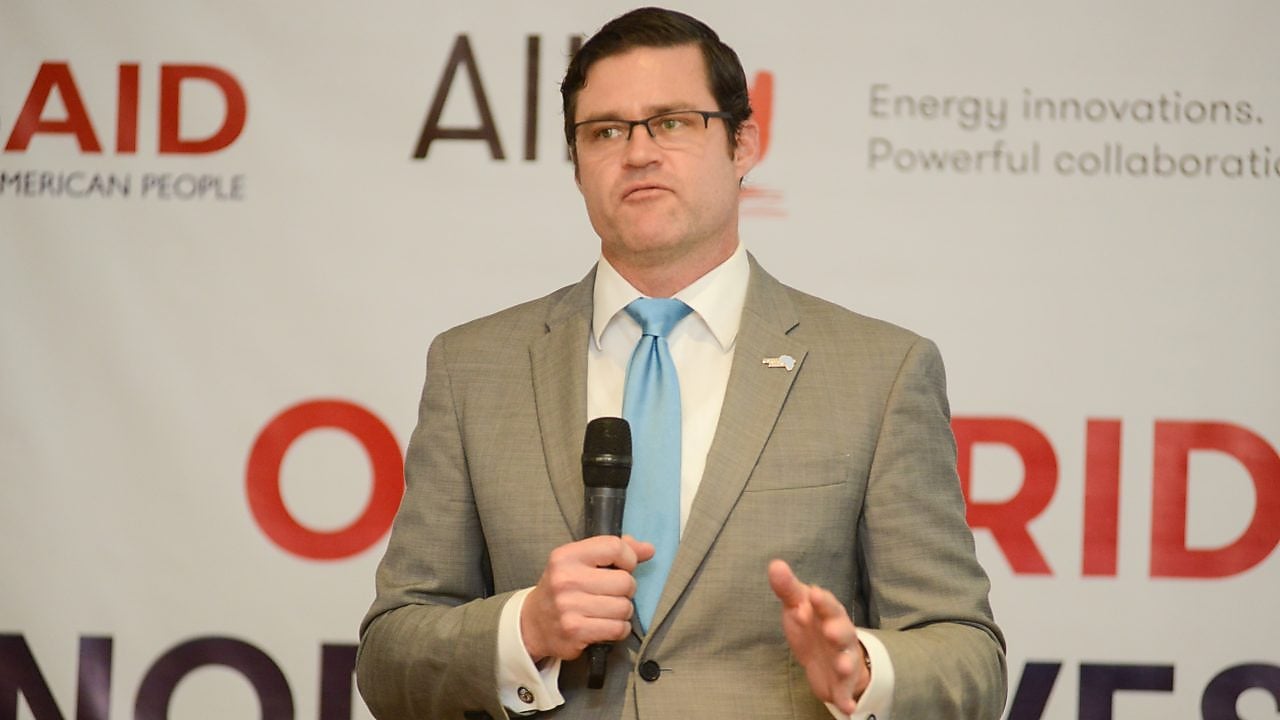 David Rogers from USAID giving his welcome address at the event