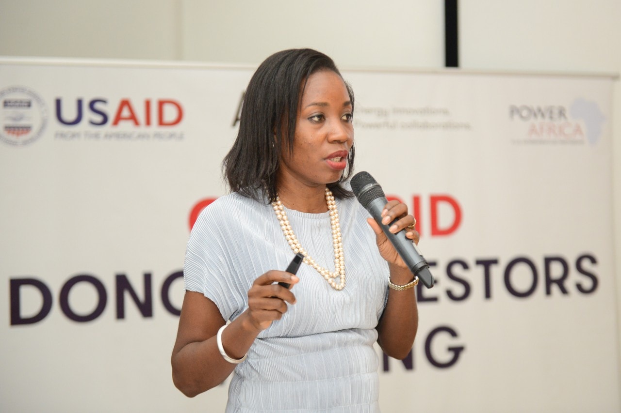 Dolapo Kukoyi giving her presentation at the event