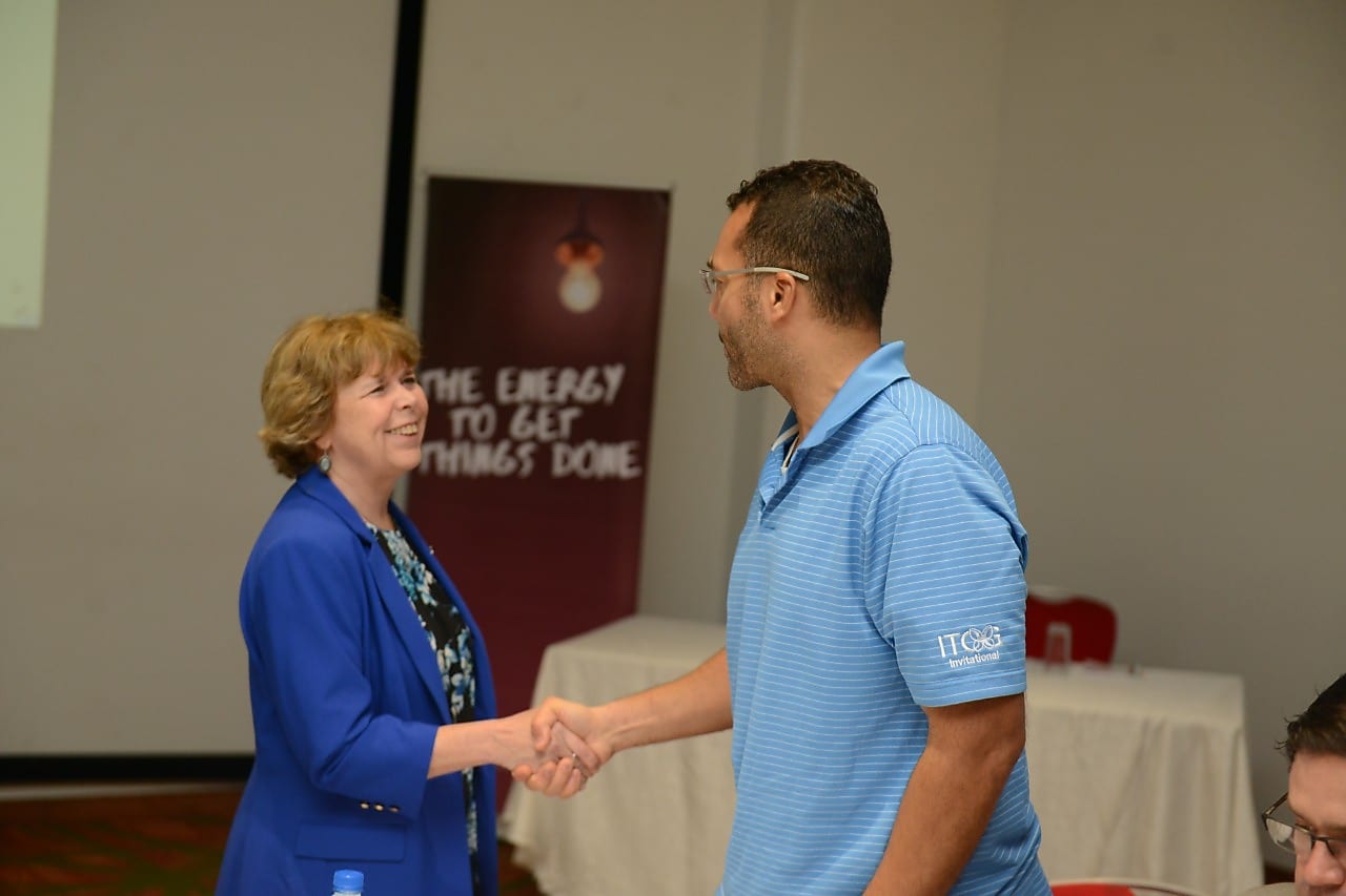 L-R Mary Worzala, Richard Troy