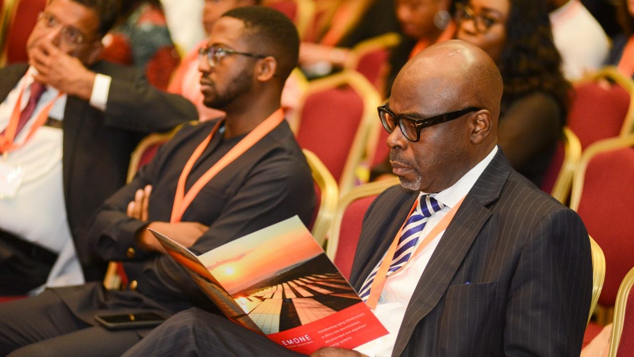 Guests network at the event.