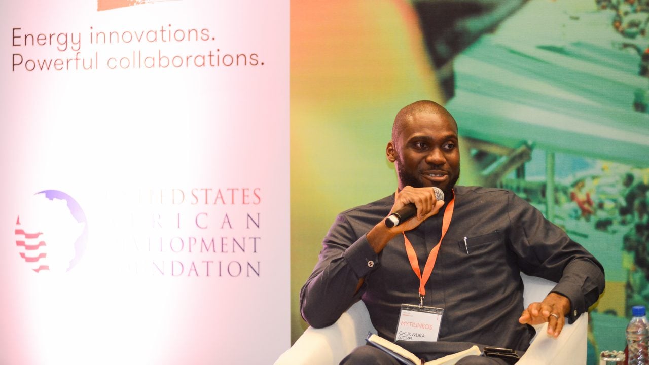Chukwuka Isichei during his panel on The Nigeria Electrification Program