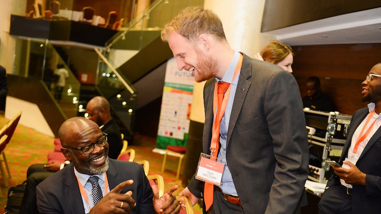 Guests network at the event.