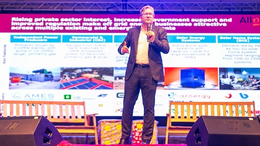 man speaking in seminar