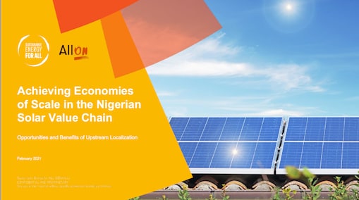Achieving Economies of Scale in the Nigerian Solar Value Chain