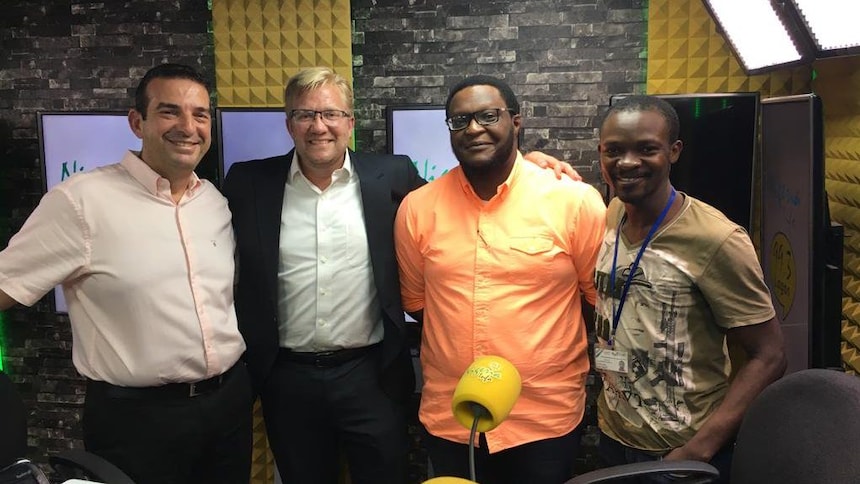 Houssam Azem, Wiebe Boer Femi Asipha and Mr Dipo